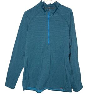Patagonia Women’s XL Capilene Polartec Thermal Weight Quarter Zip Blue Baselayer